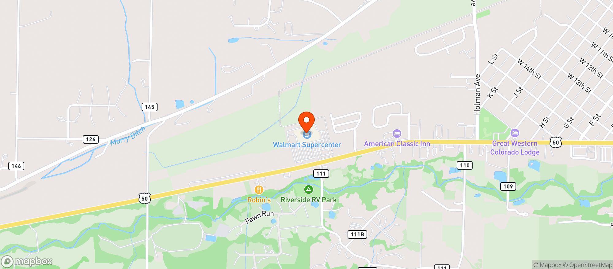 Map showing Walmart 921