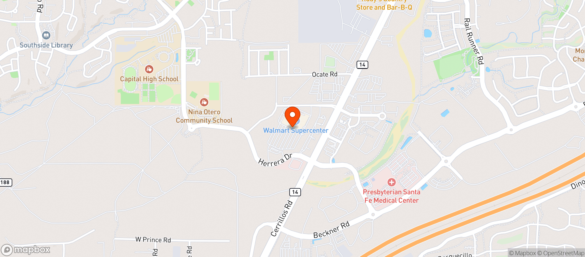 Map showing Walmart Supercenter