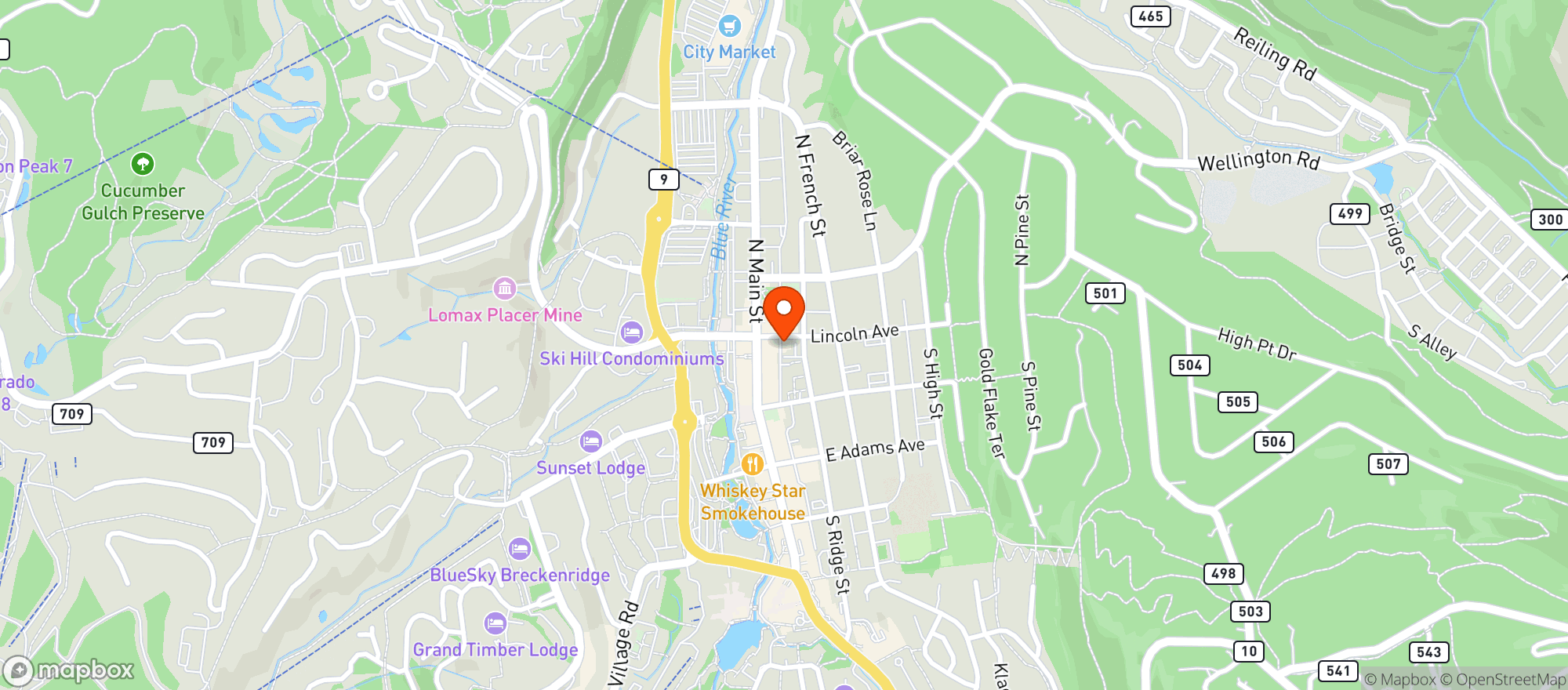 Map showing Briar Rose