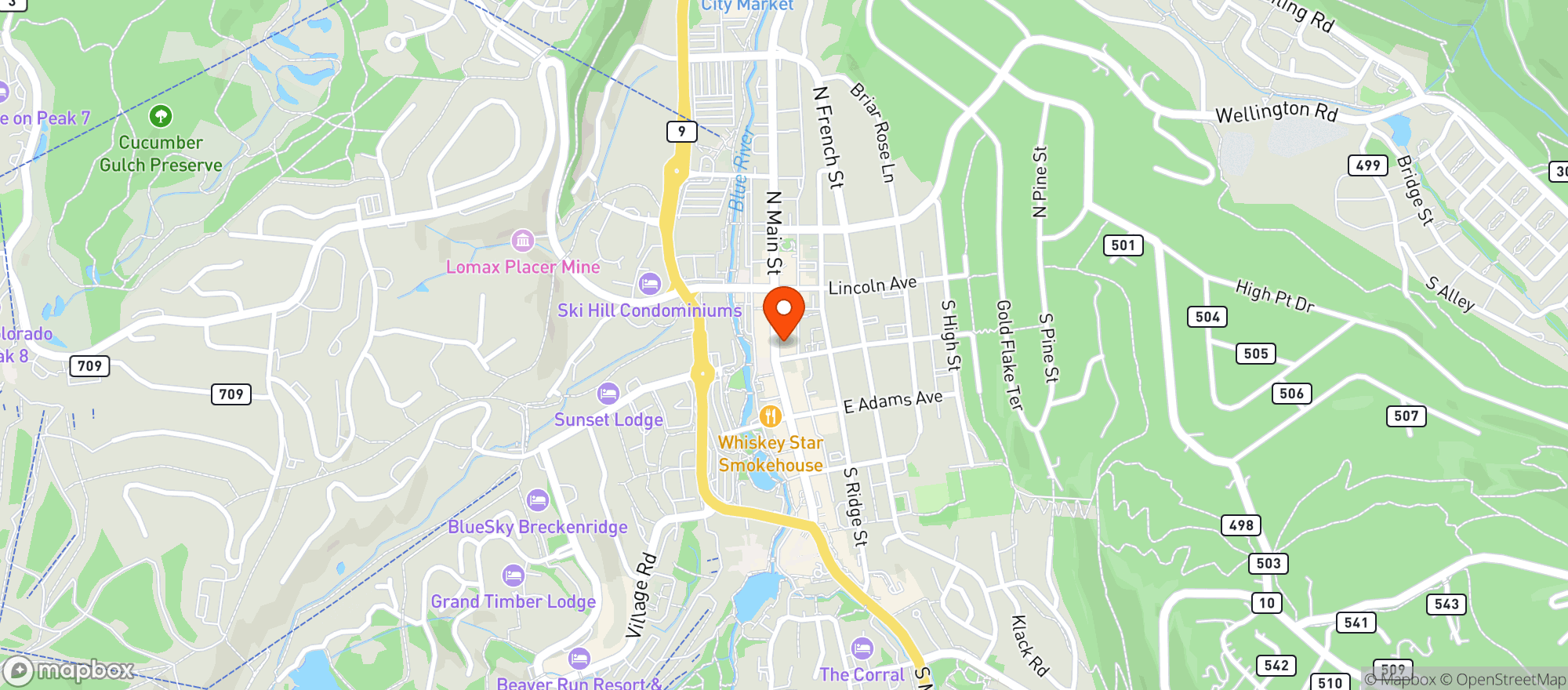 Map showing Apres Handcrafted Libations