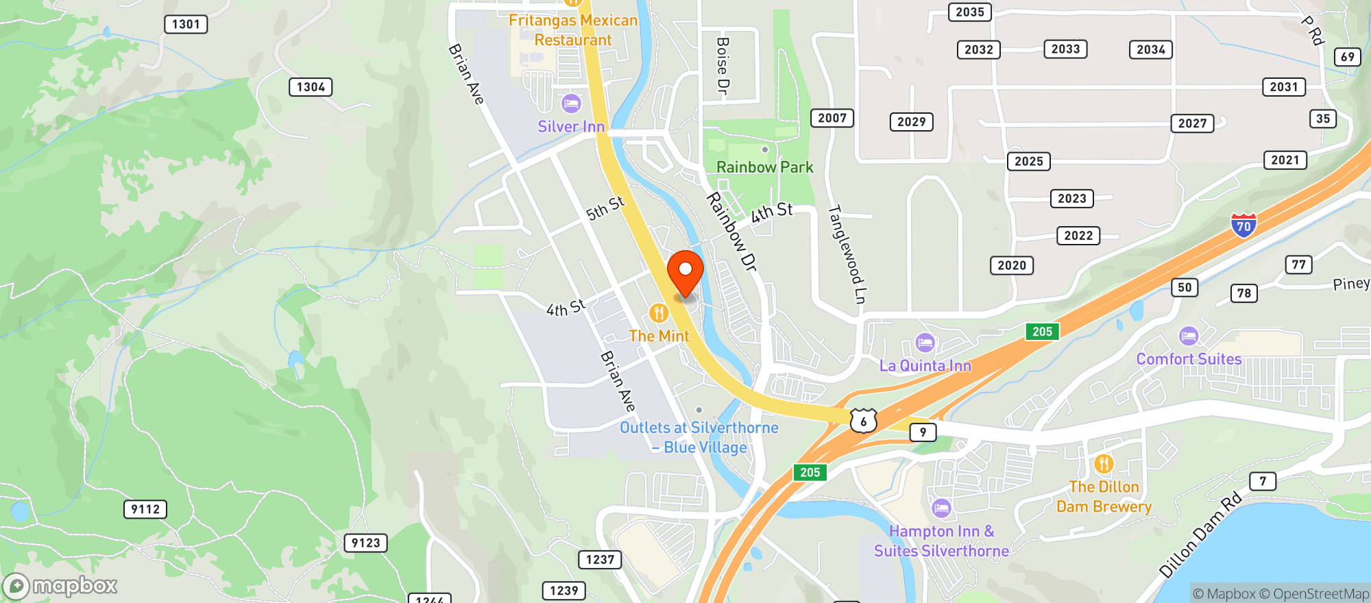 Map showing Locals Liquor