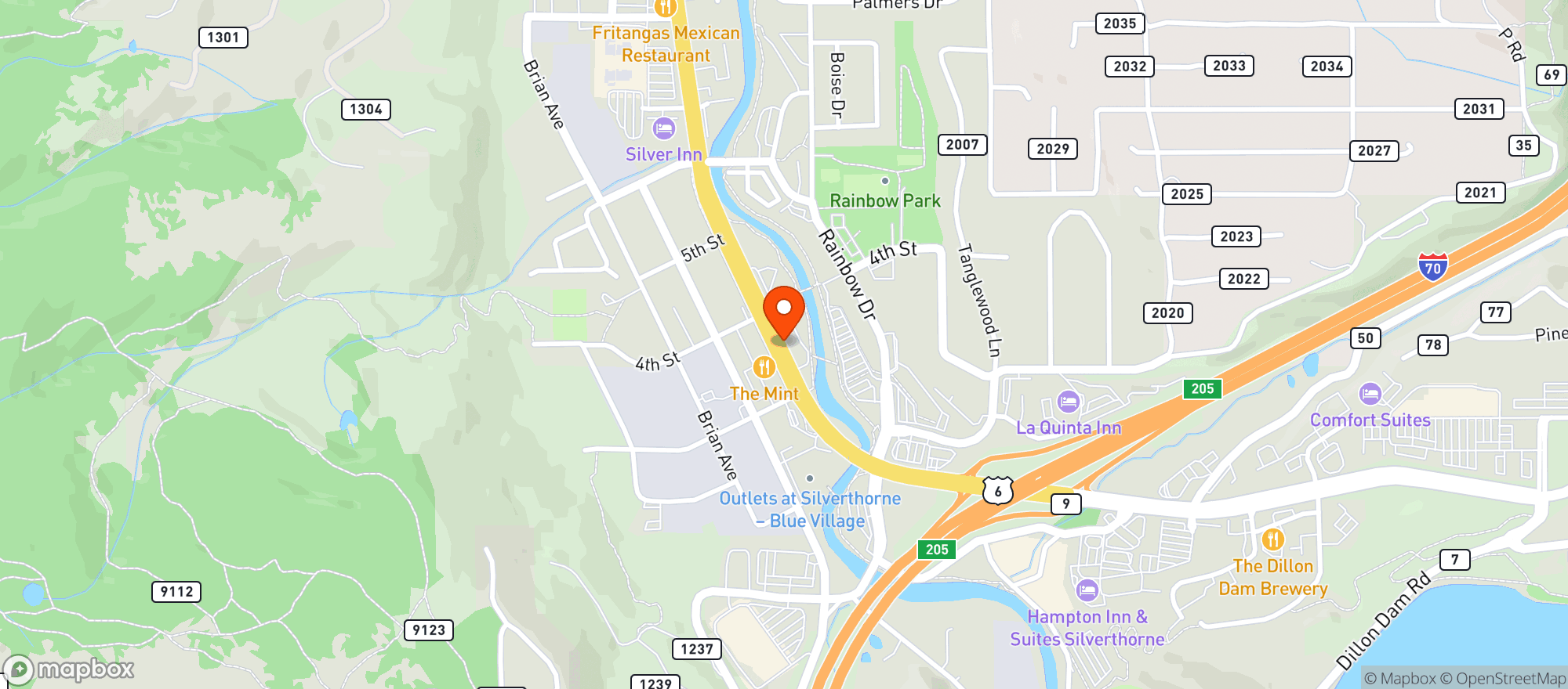 Map showing LOCALS LIQUORS