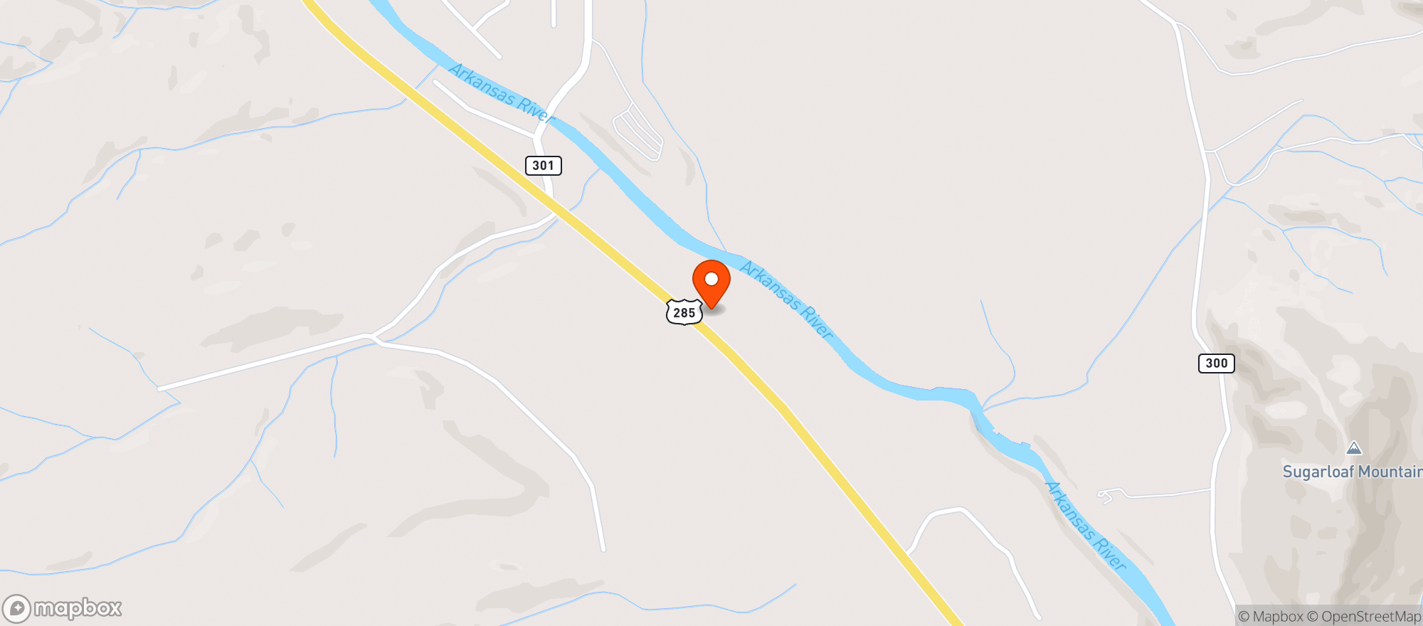 Map showing Browns Canyon Brewing Company