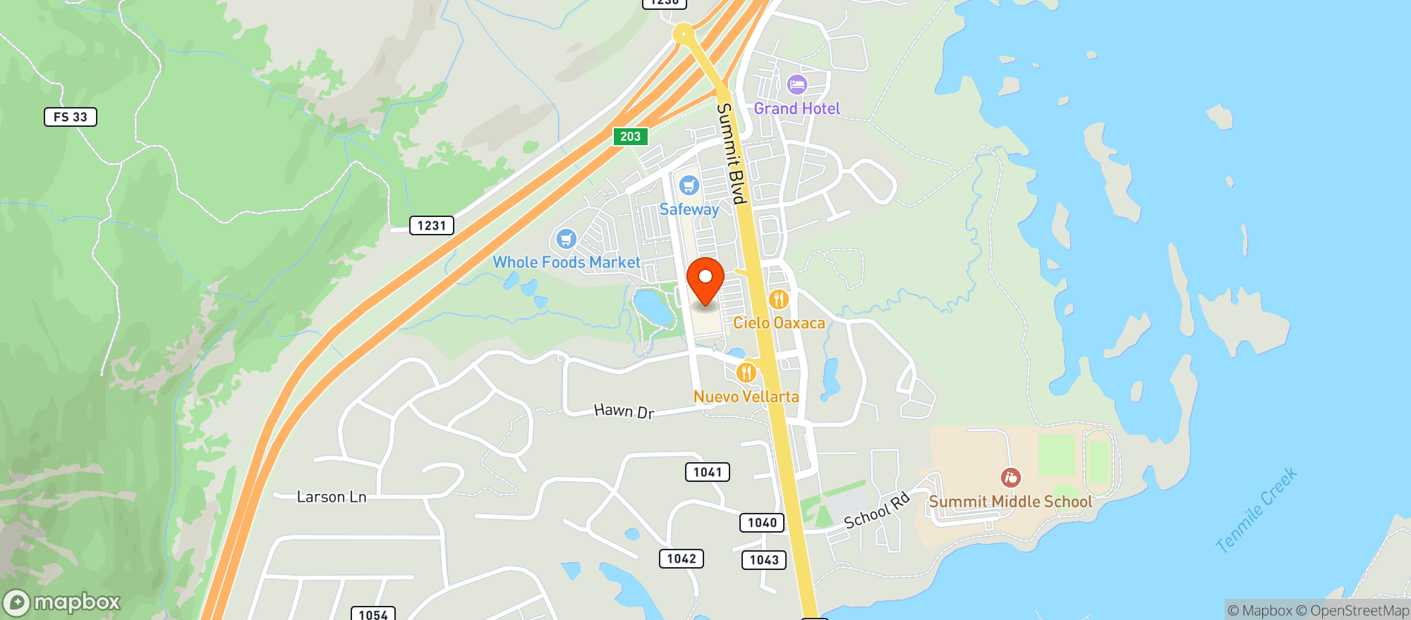 Map showing Walmart 986