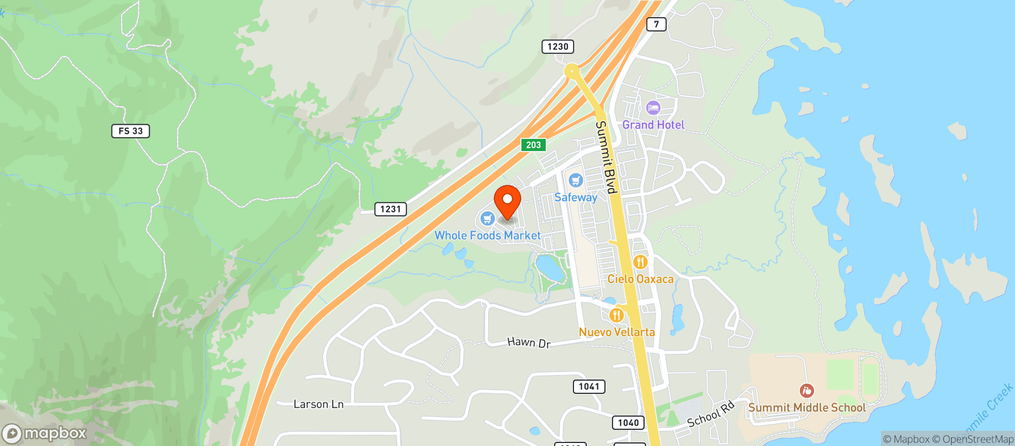 Map showing Outer Range Brewing Company