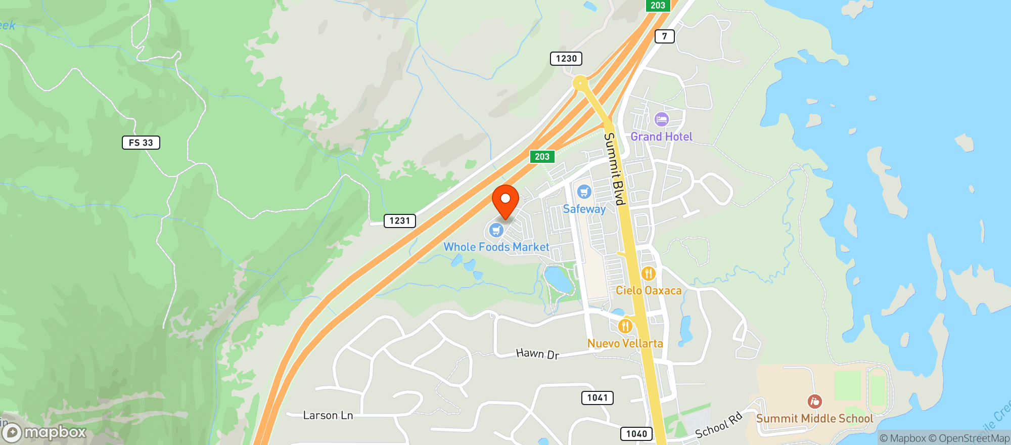 Map showing Basecamp Wine & Spirits