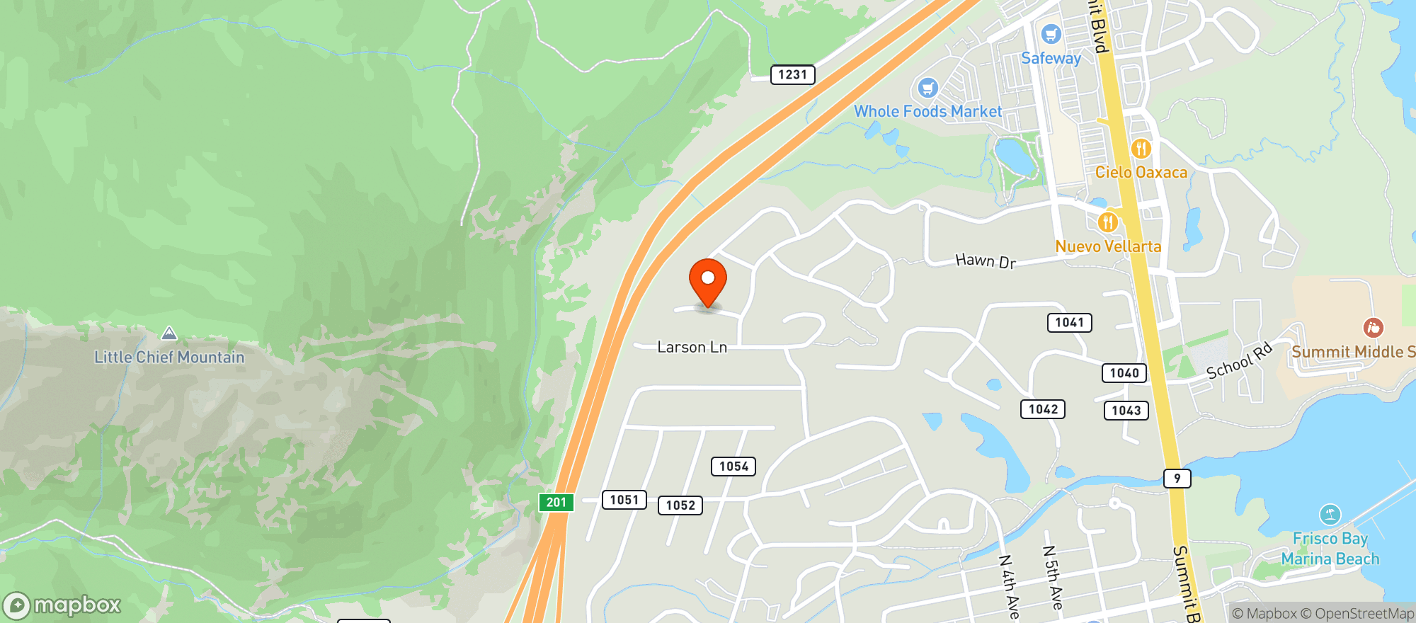 Map showing Whole Foods Market (Frisco)