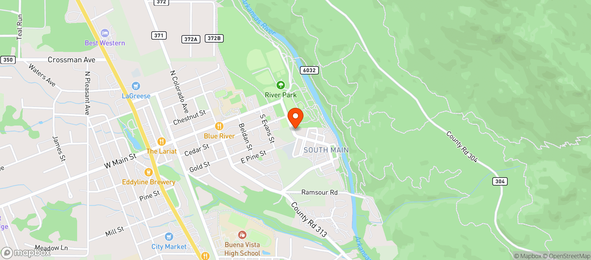 Map showing Buena Vida Wine and Spirits