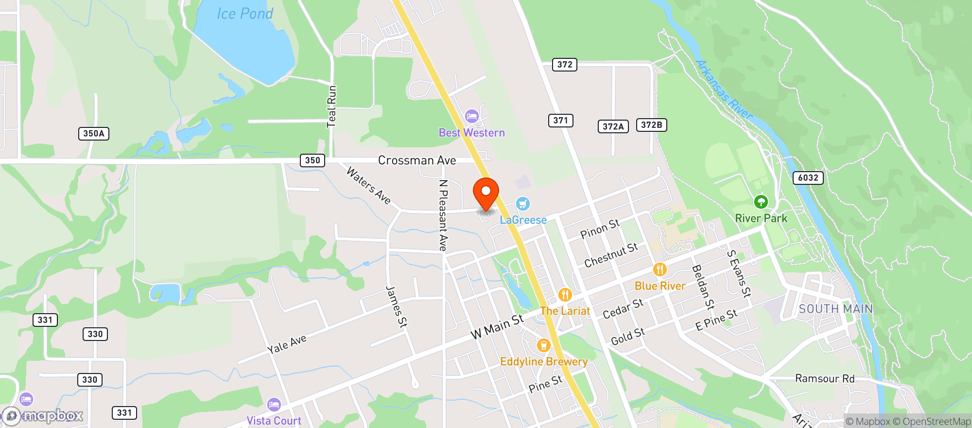 Map showing Kroger City Market