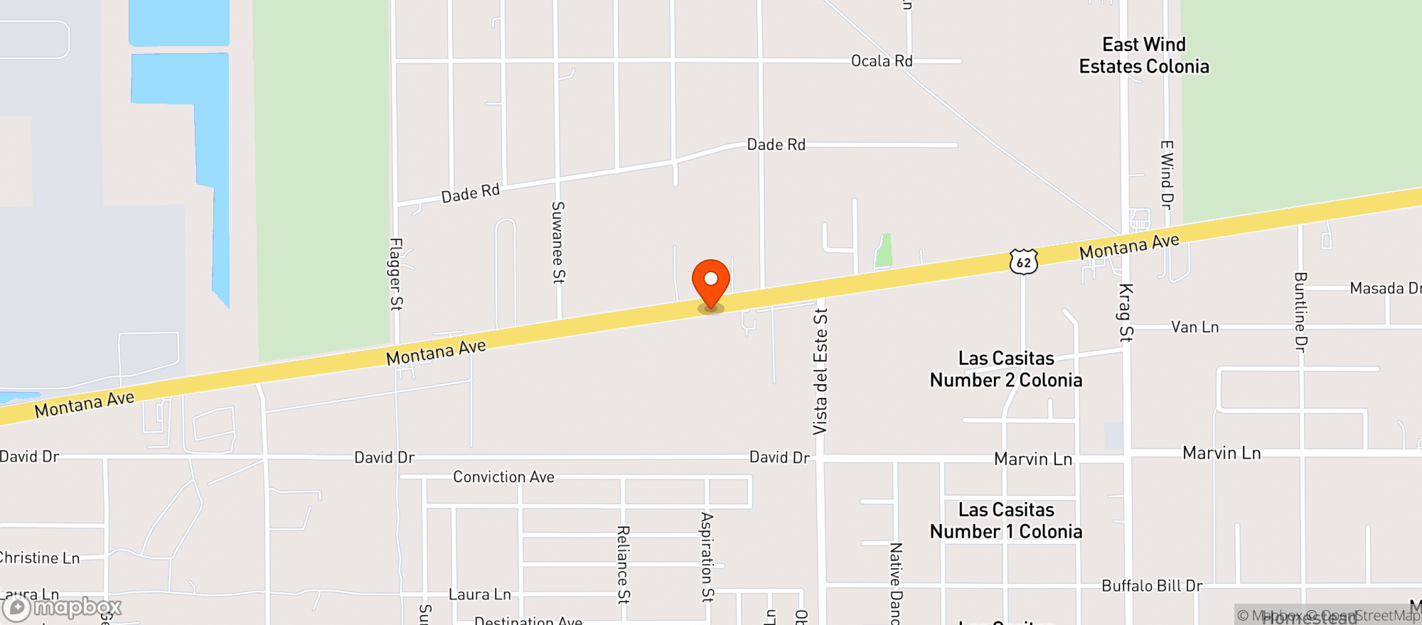 Map showing The Yard Patio Beer Garden
