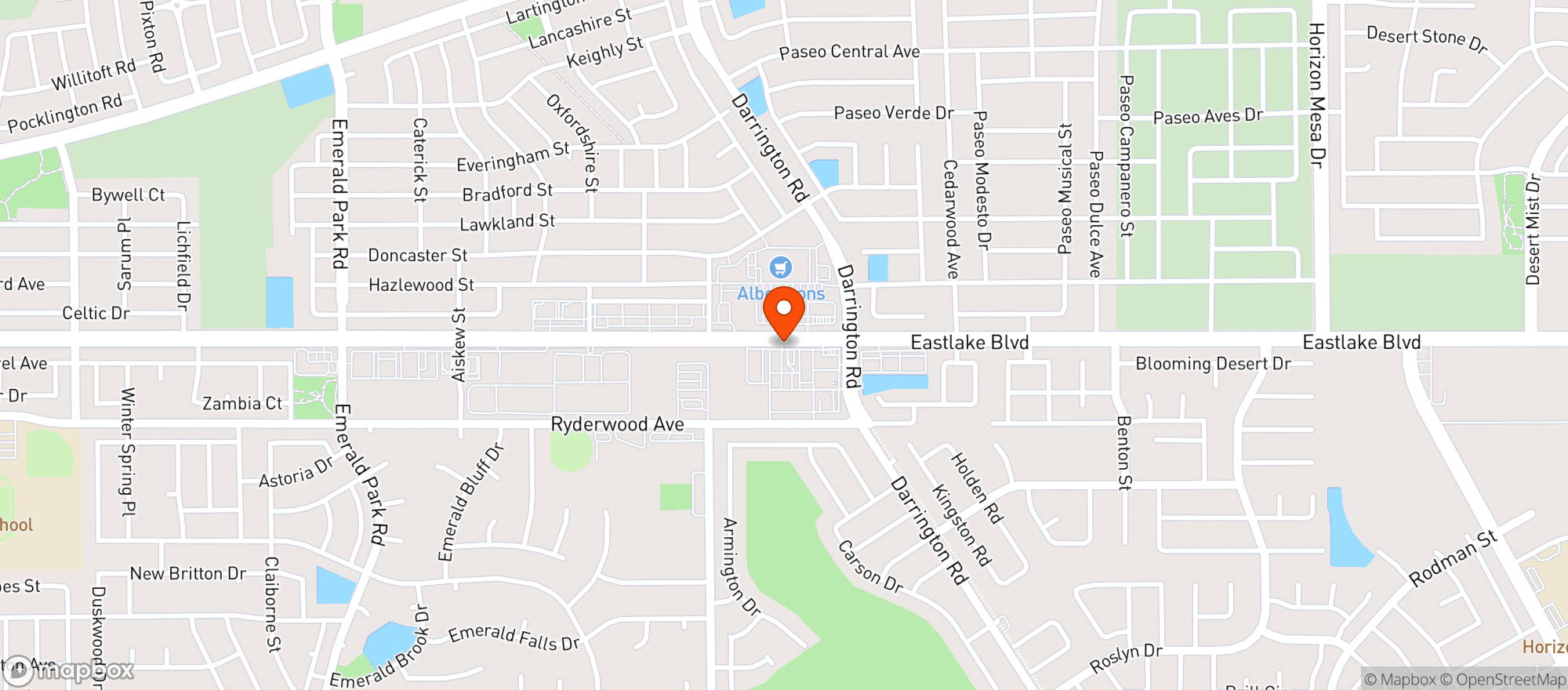 Map showing WB LIQUORS & WINE