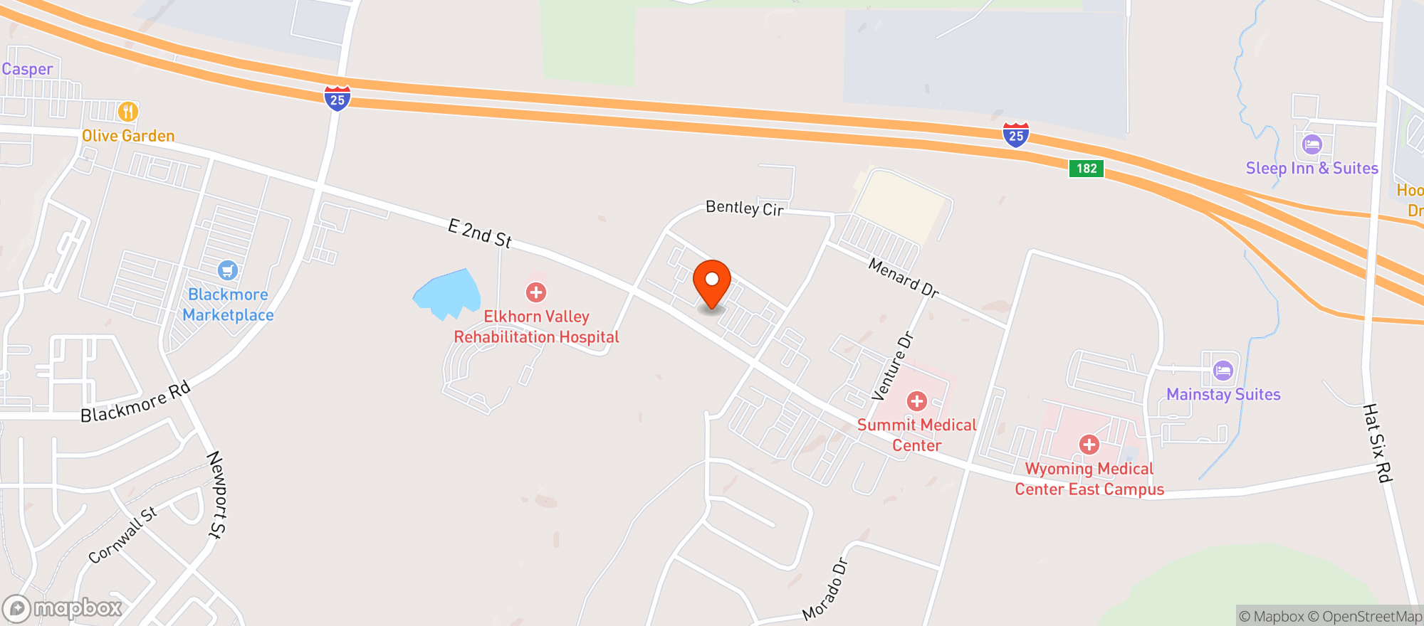 Map showing Wyoming Ale Works