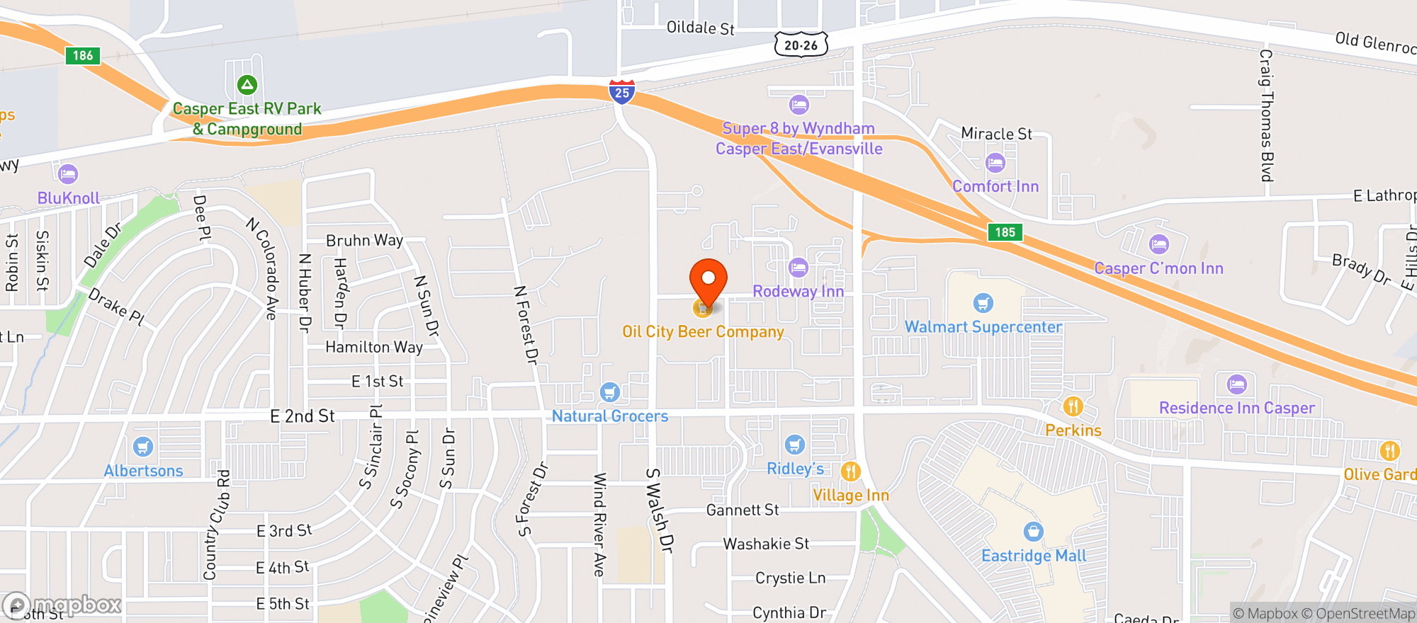 Map showing Oil City Beer Company