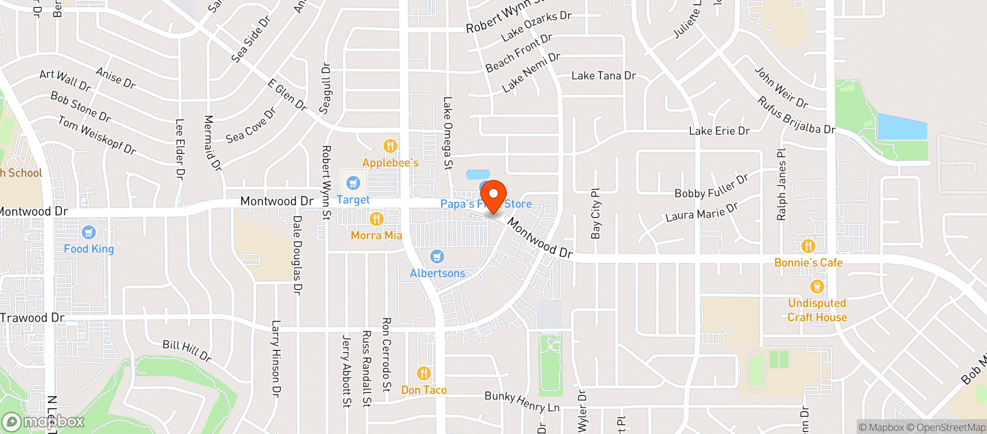 Map showing Albertsons