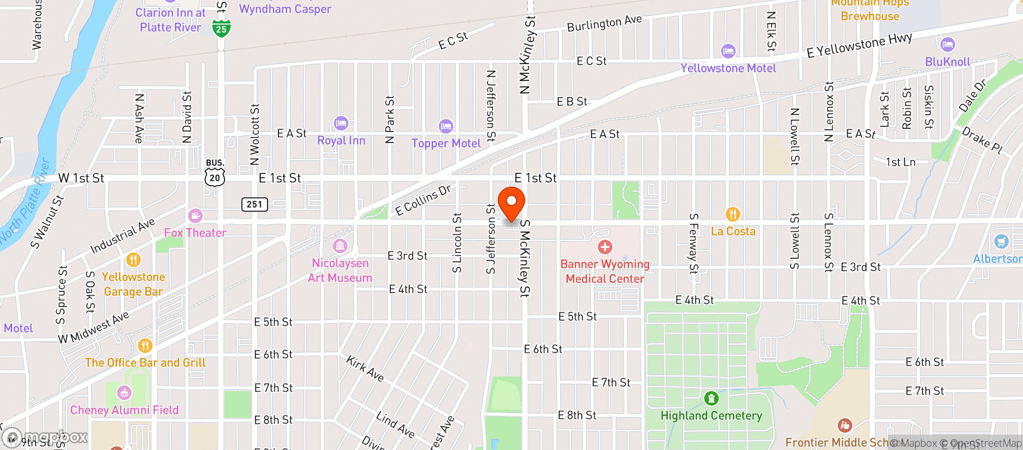 Map showing 2nd St Liquor & Wine