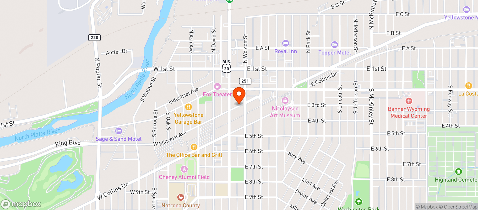 Map showing Platte Hemp Company