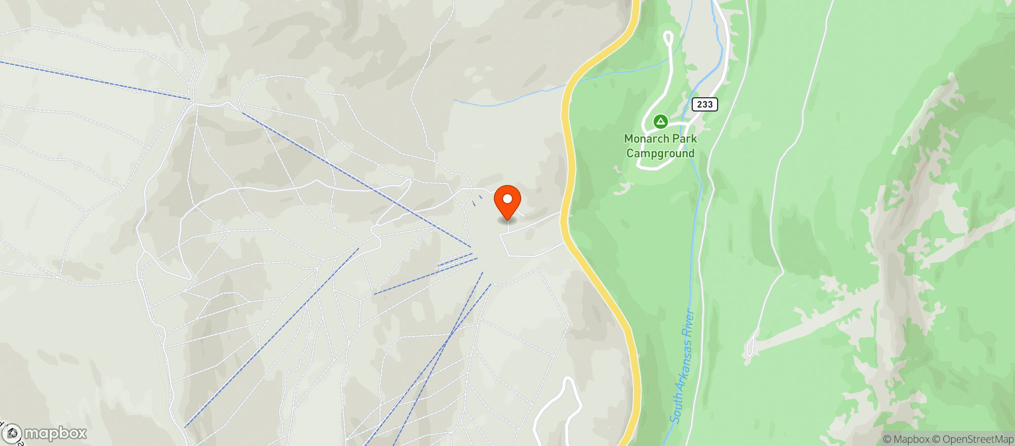 Map showing Monarch Ski and Snowboard Area