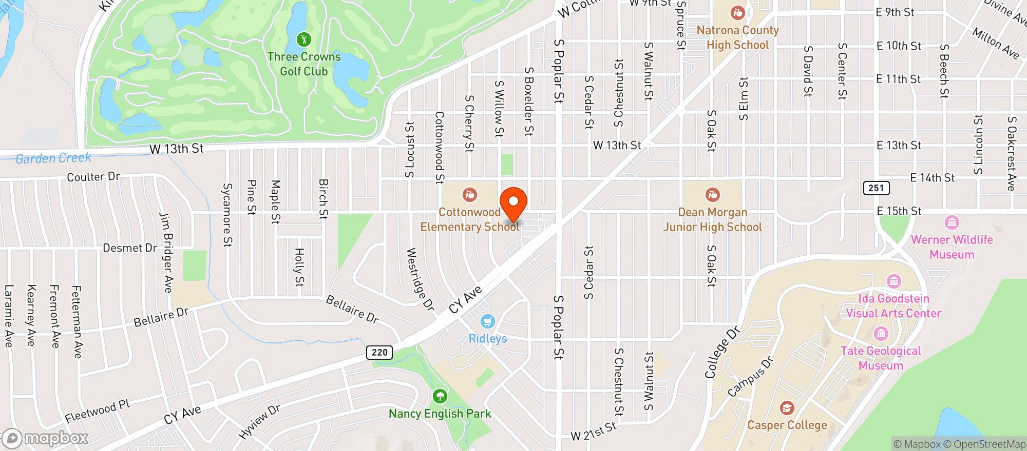 Map showing Albertsons
