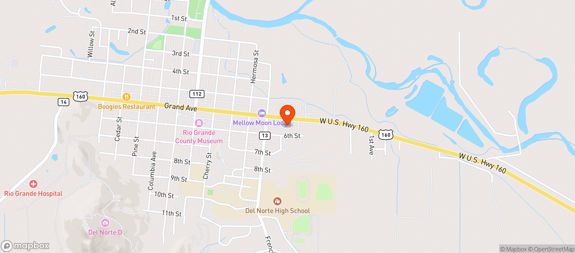 Map showing Wild West Wine & Spirits