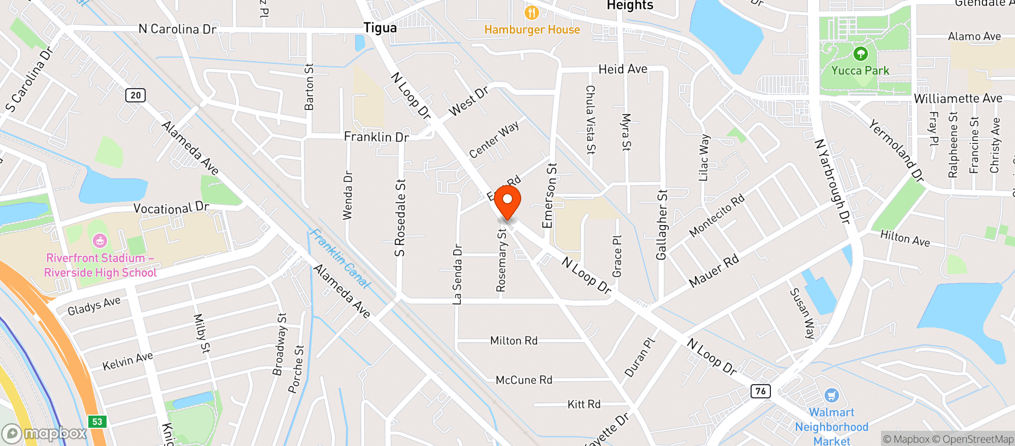 Map showing Juanitos Liquor Store