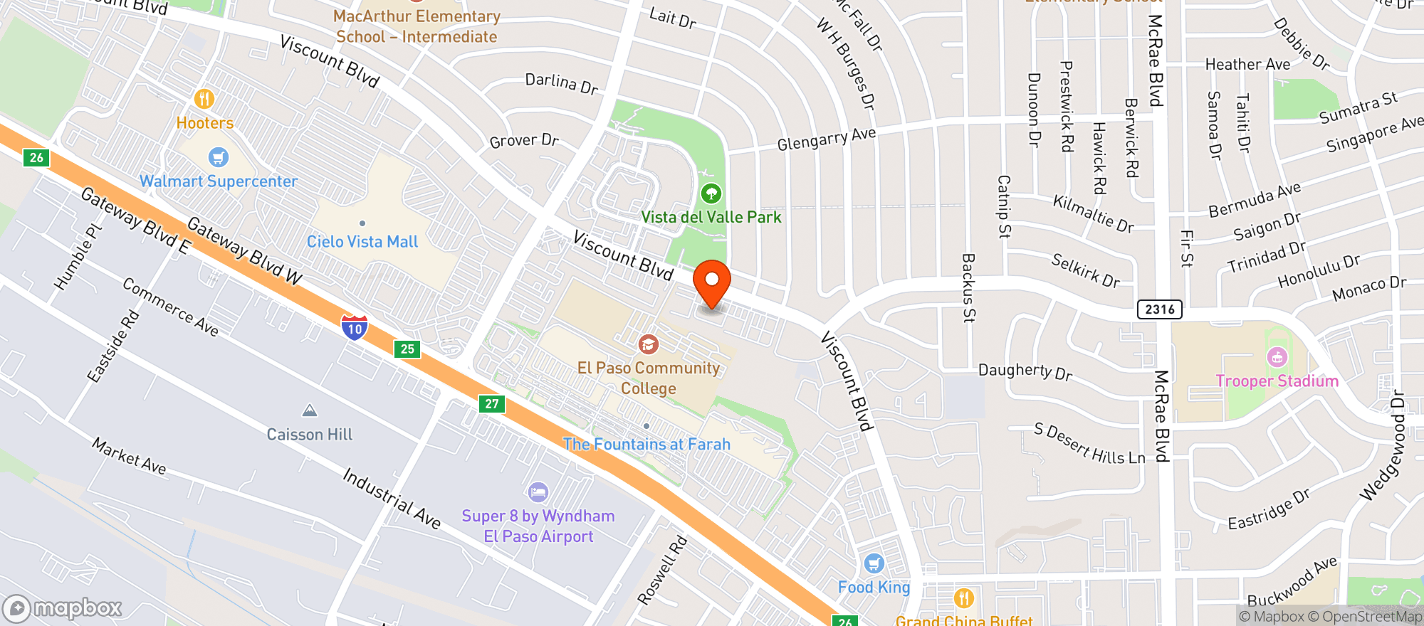 Map showing Smokeys Pit Stop