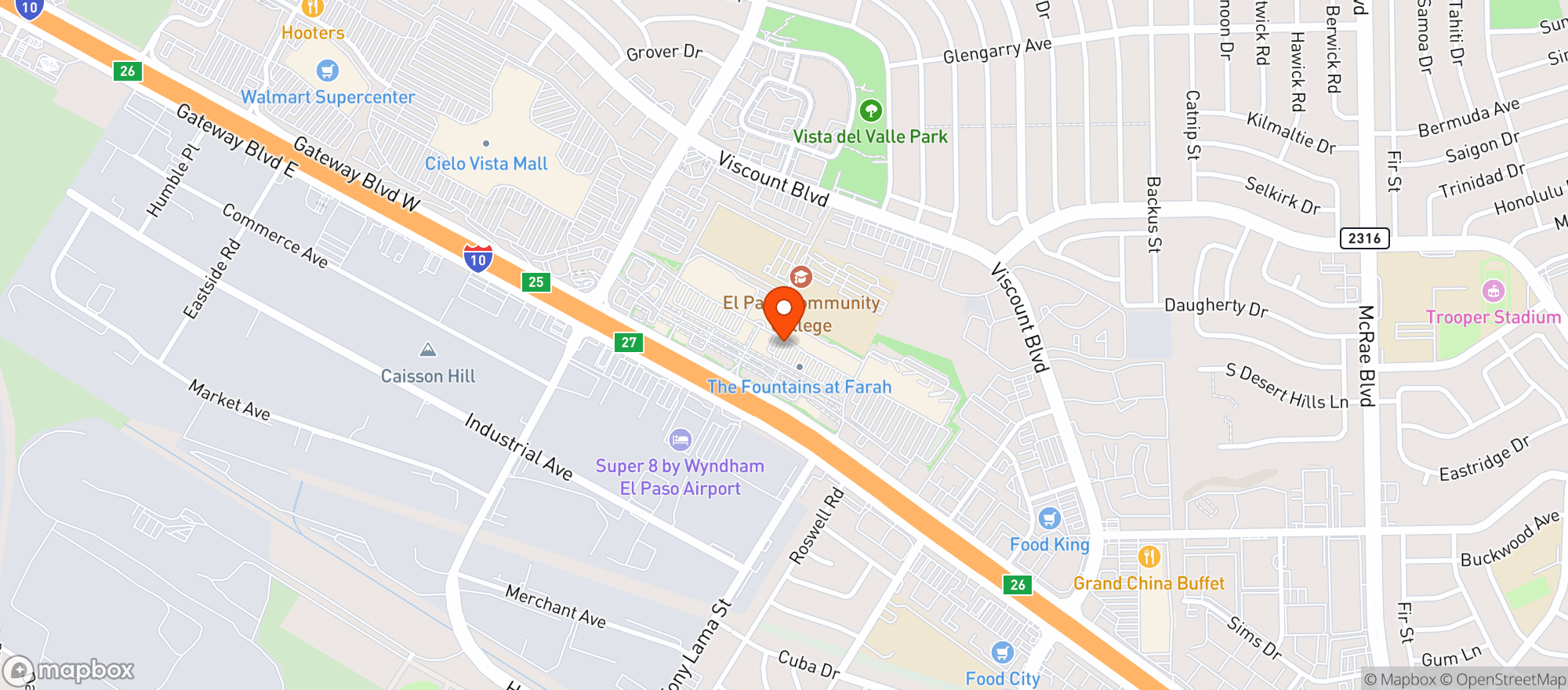 Map showing P F Changs China Bistro #9891