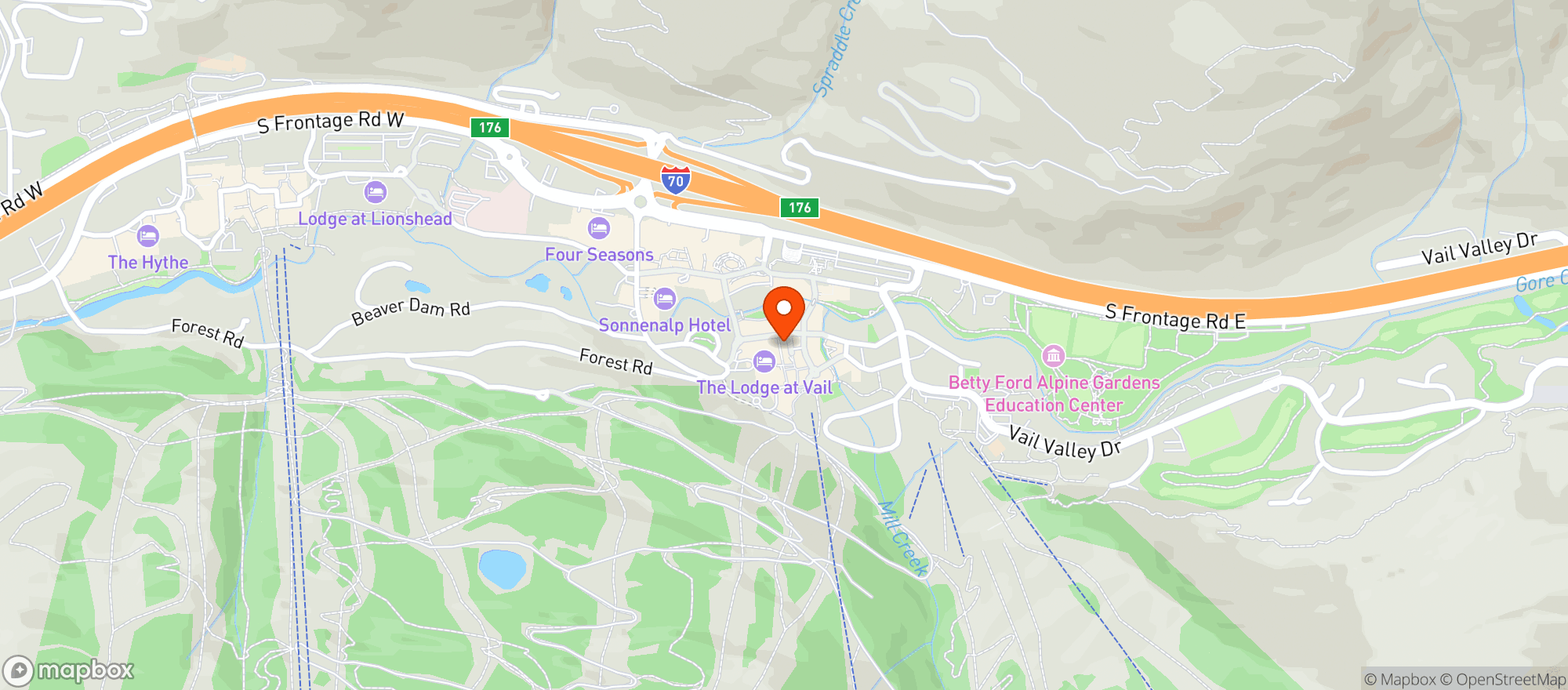 Map showing Two Arrows