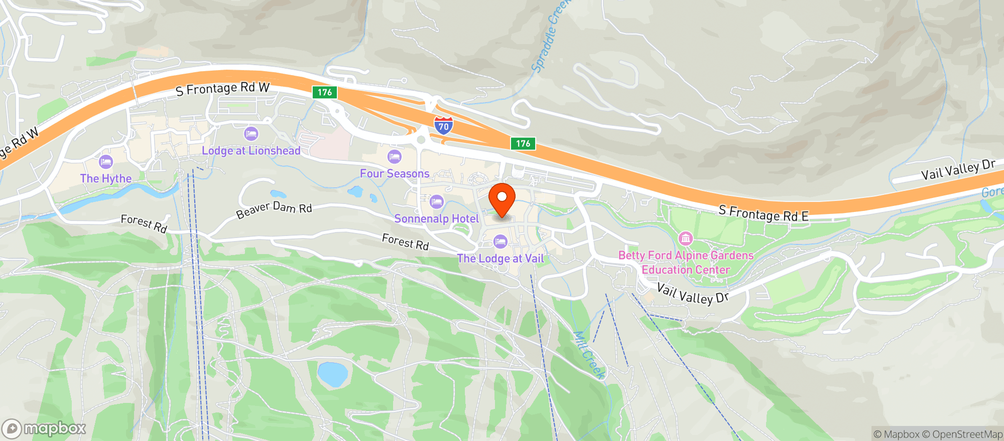 Map showing Sweet Basil & Mountain Standard