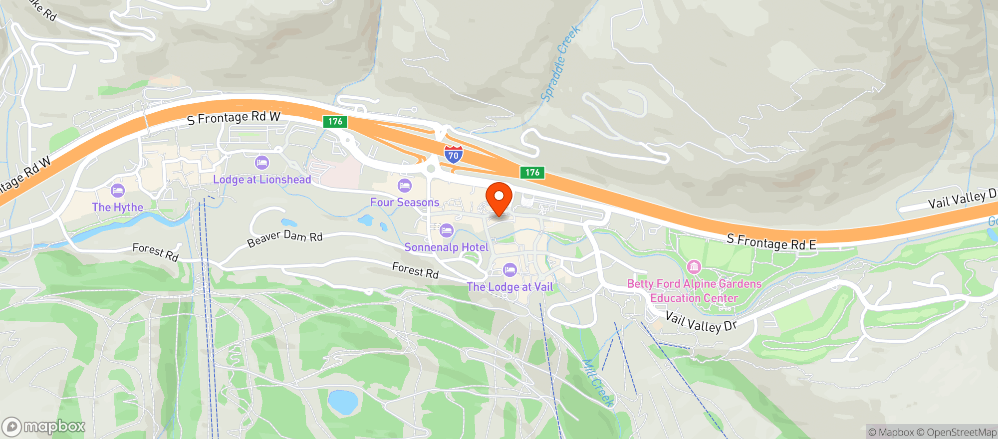 Map showing Pazzo's Pizza