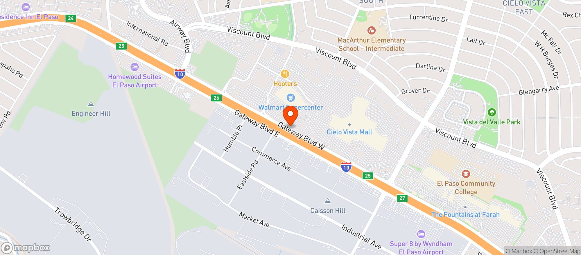 Map showing Gnc