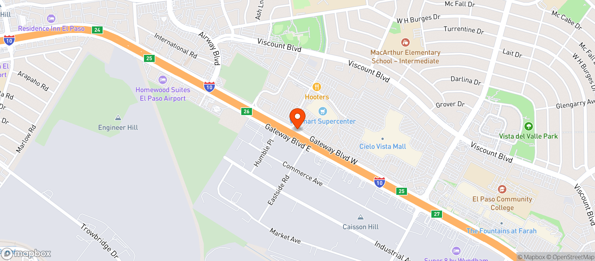 Map showing Walmart Supercenter