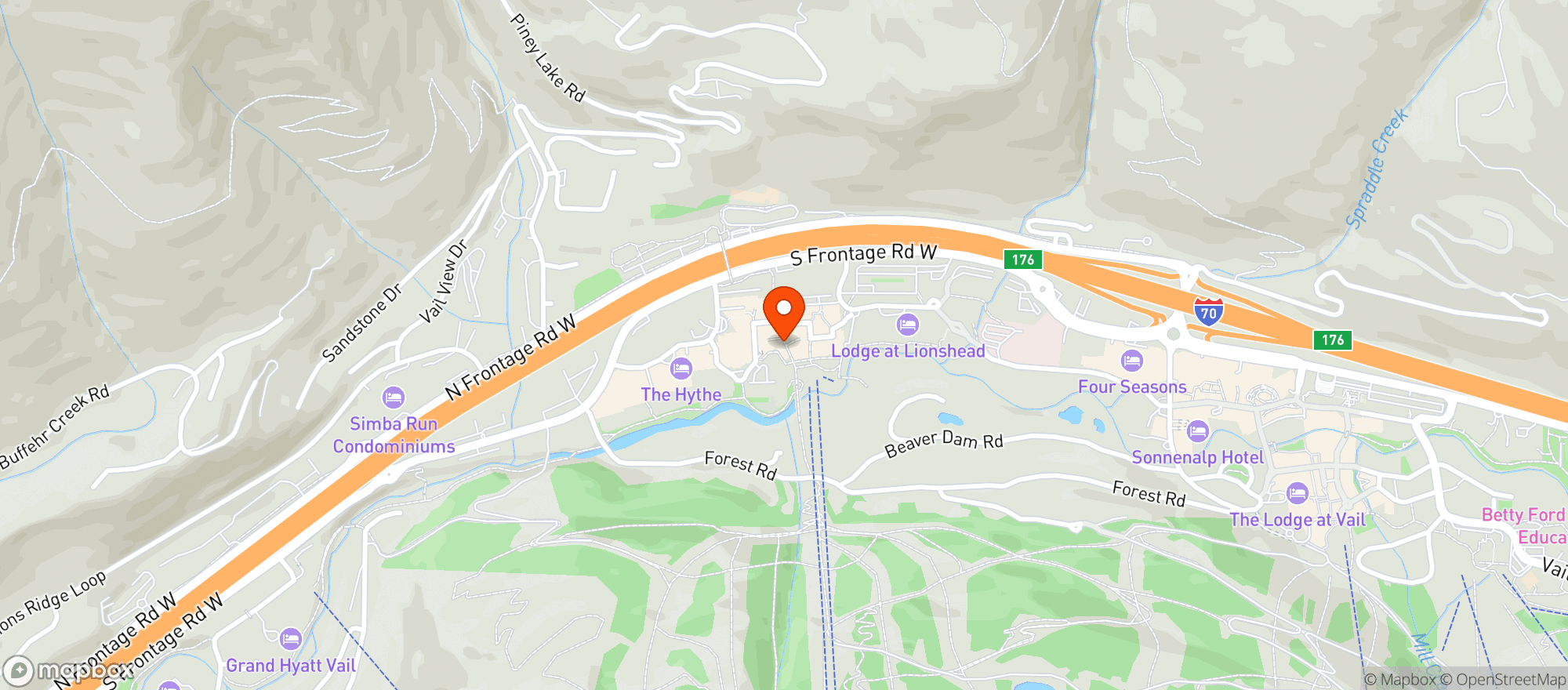 Map showing Vail Chophouse