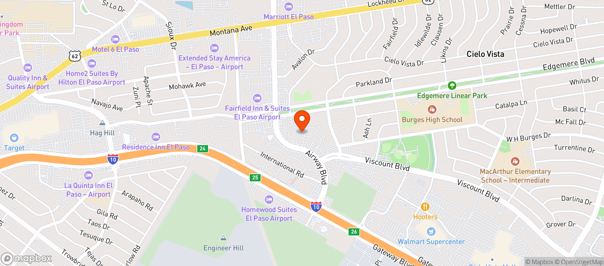 Map showing Bad Habits Bar & Grill