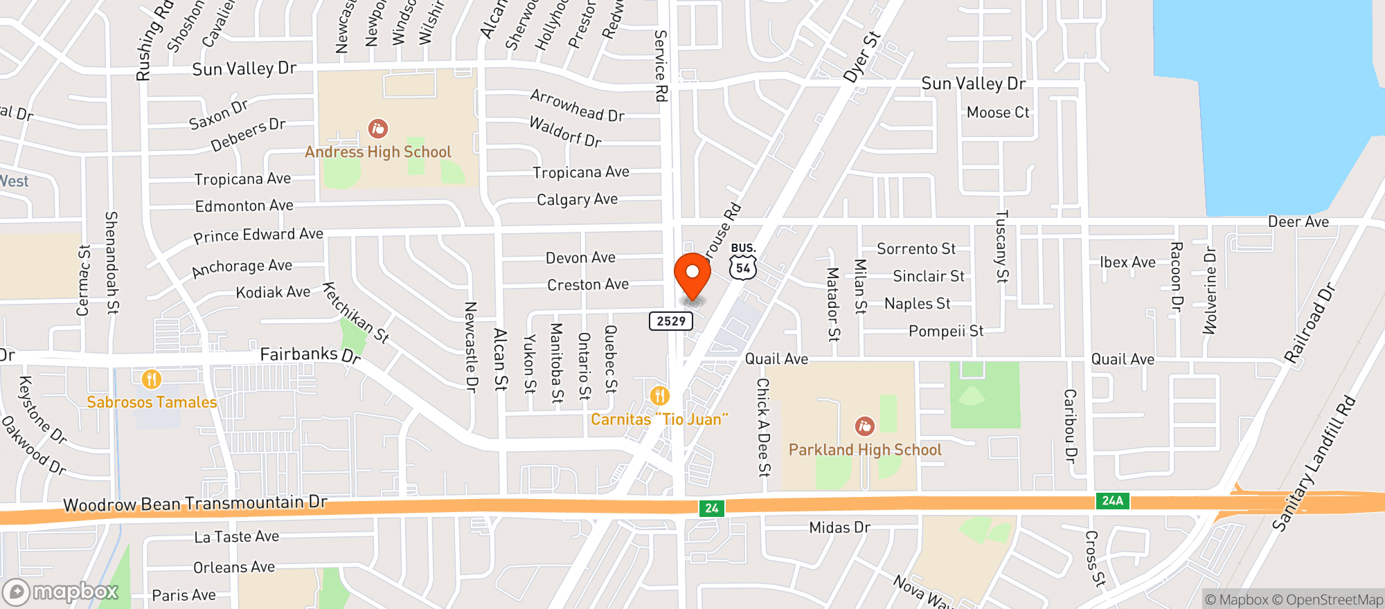 Map showing Milagro Grocery