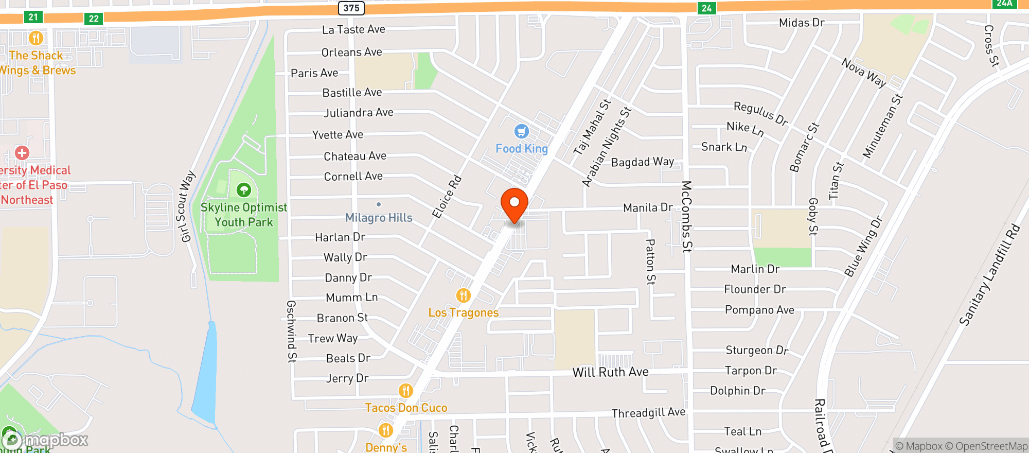 Map showing Rowdy Beaver