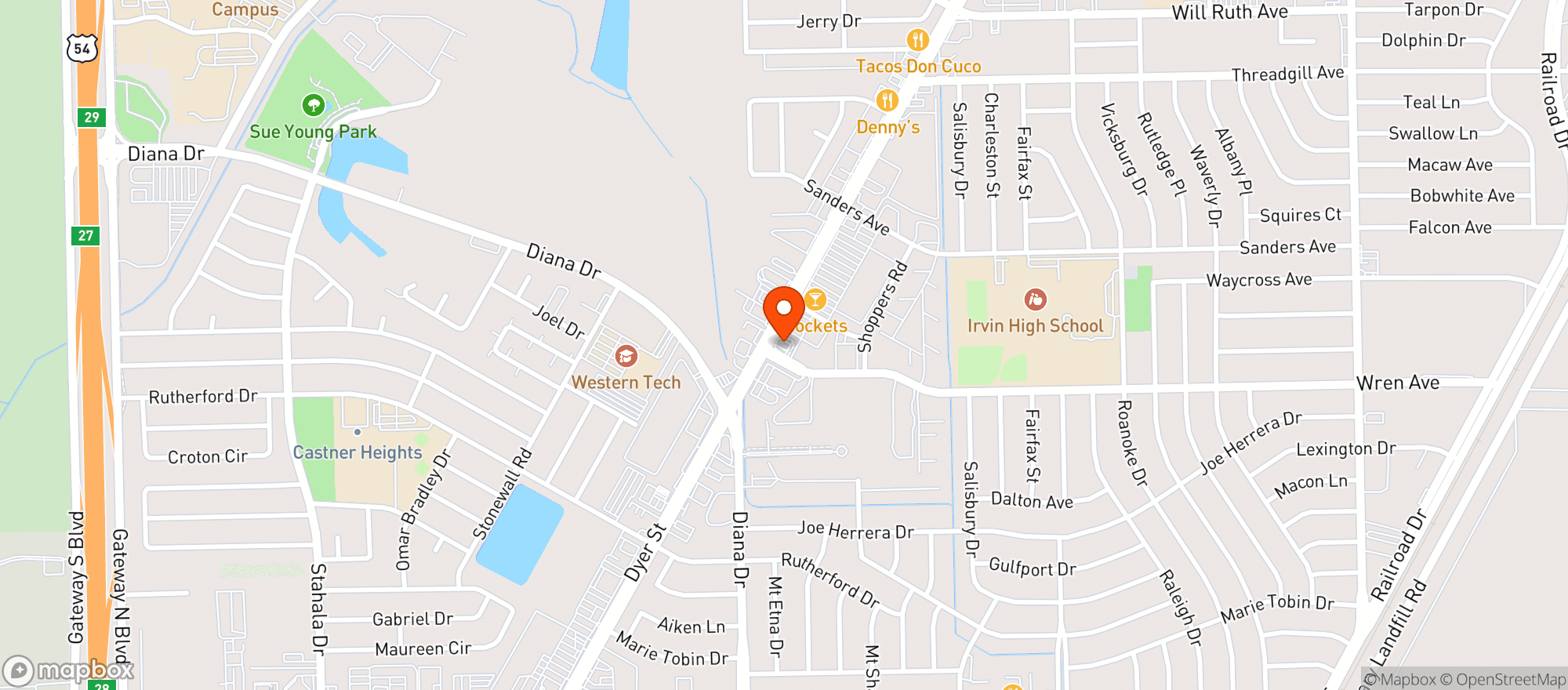 Map showing Northpark Shamrock #20941