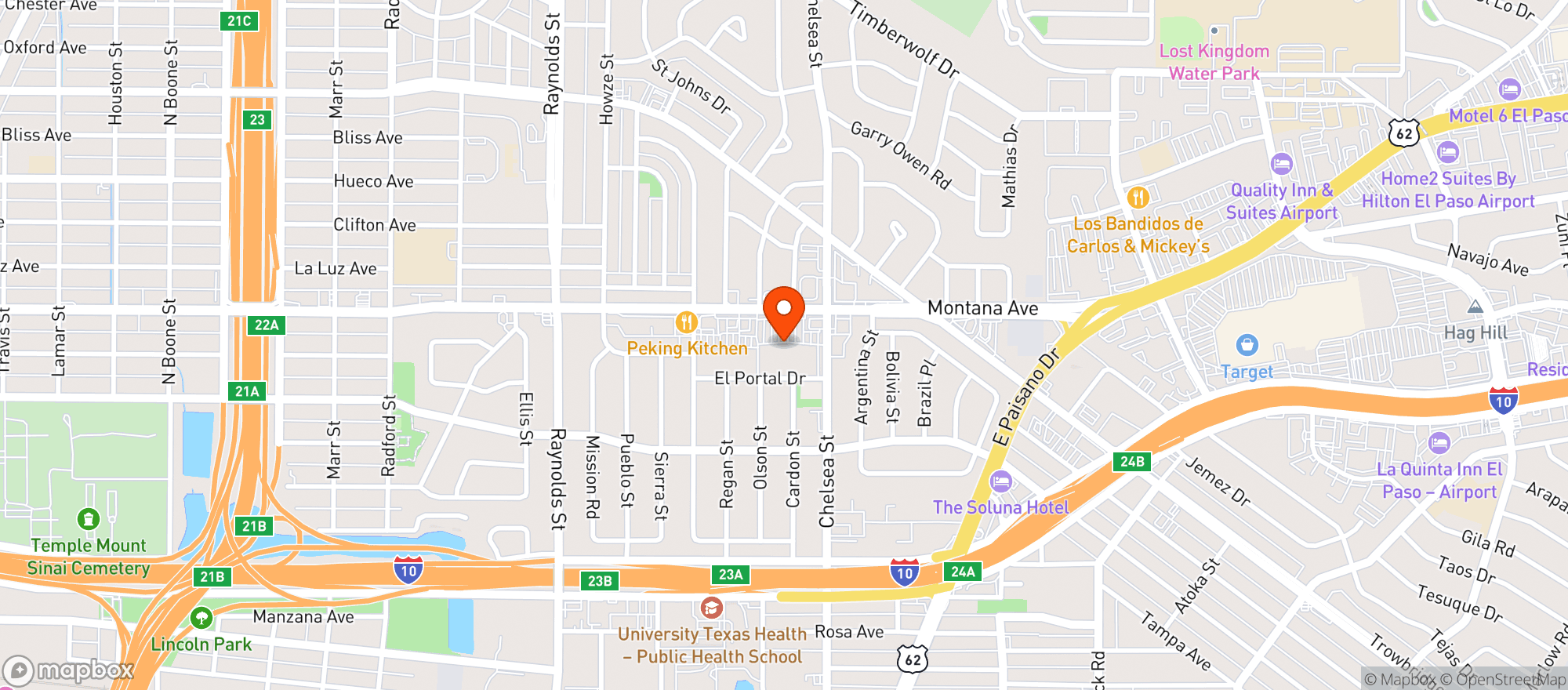 Map showing Albertsons #1006