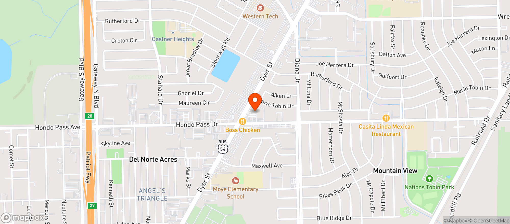 Map showing Food King