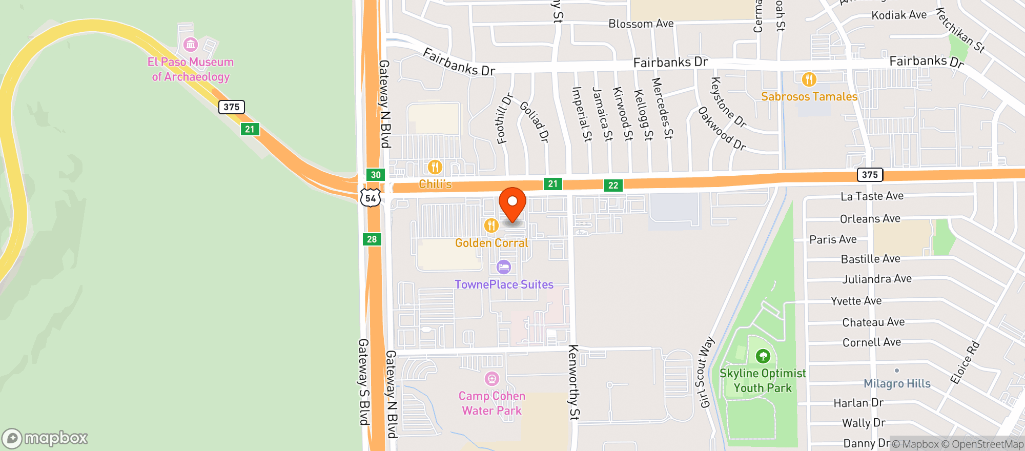 Map showing Wing It Bar & Grill