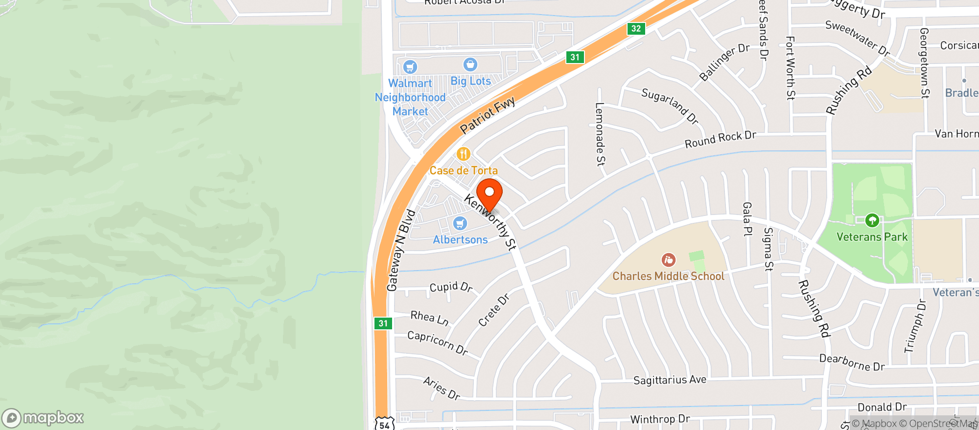 Map showing Albertsons Market