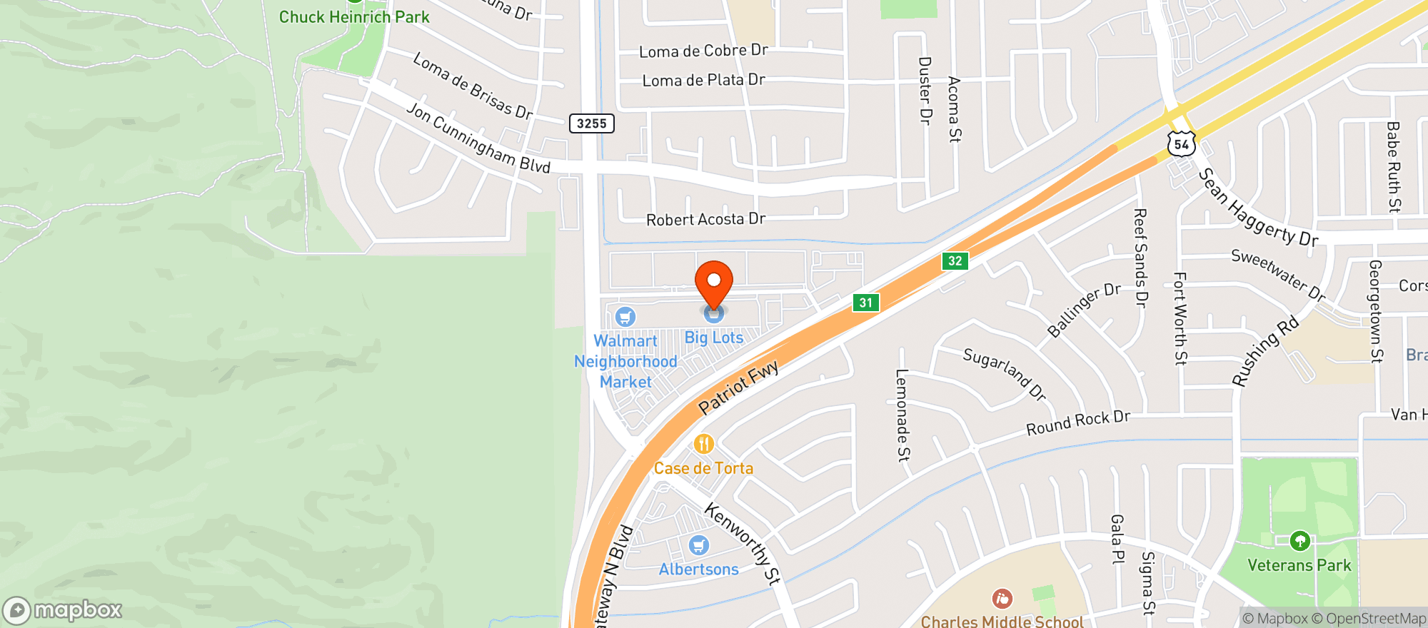 Map showing Gnc