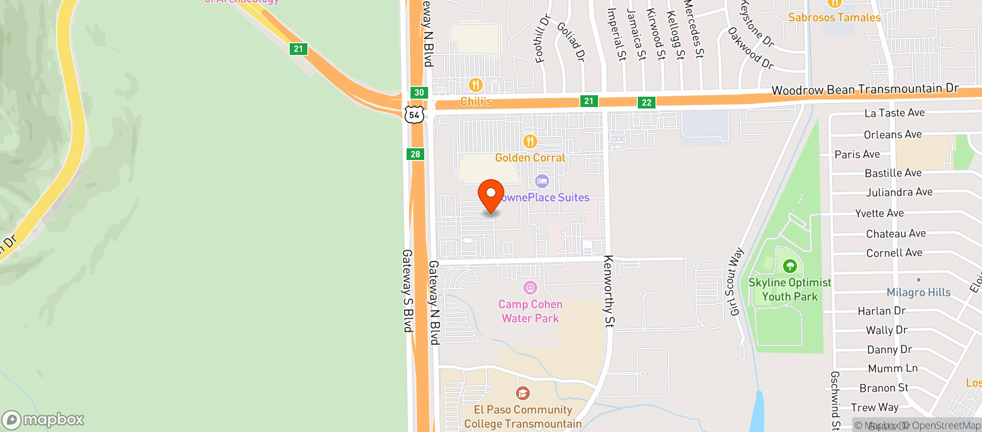 Map showing Amc El Paso 16 #4482