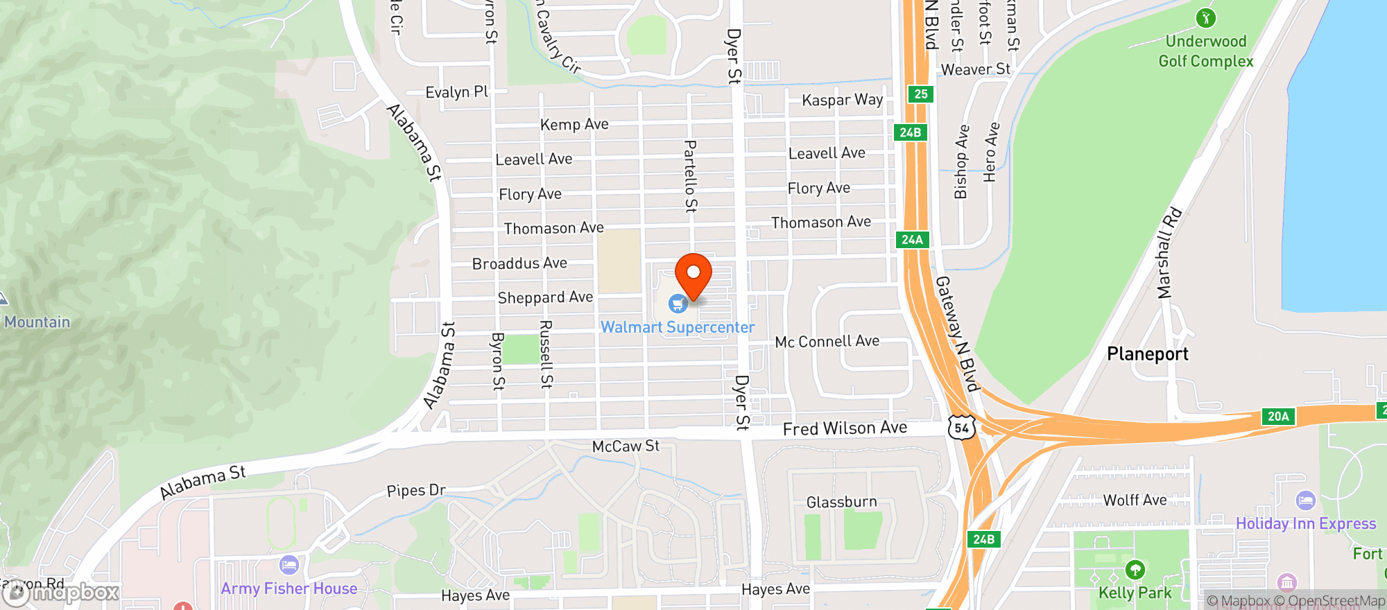 Map showing Walmart Supercenter #5947