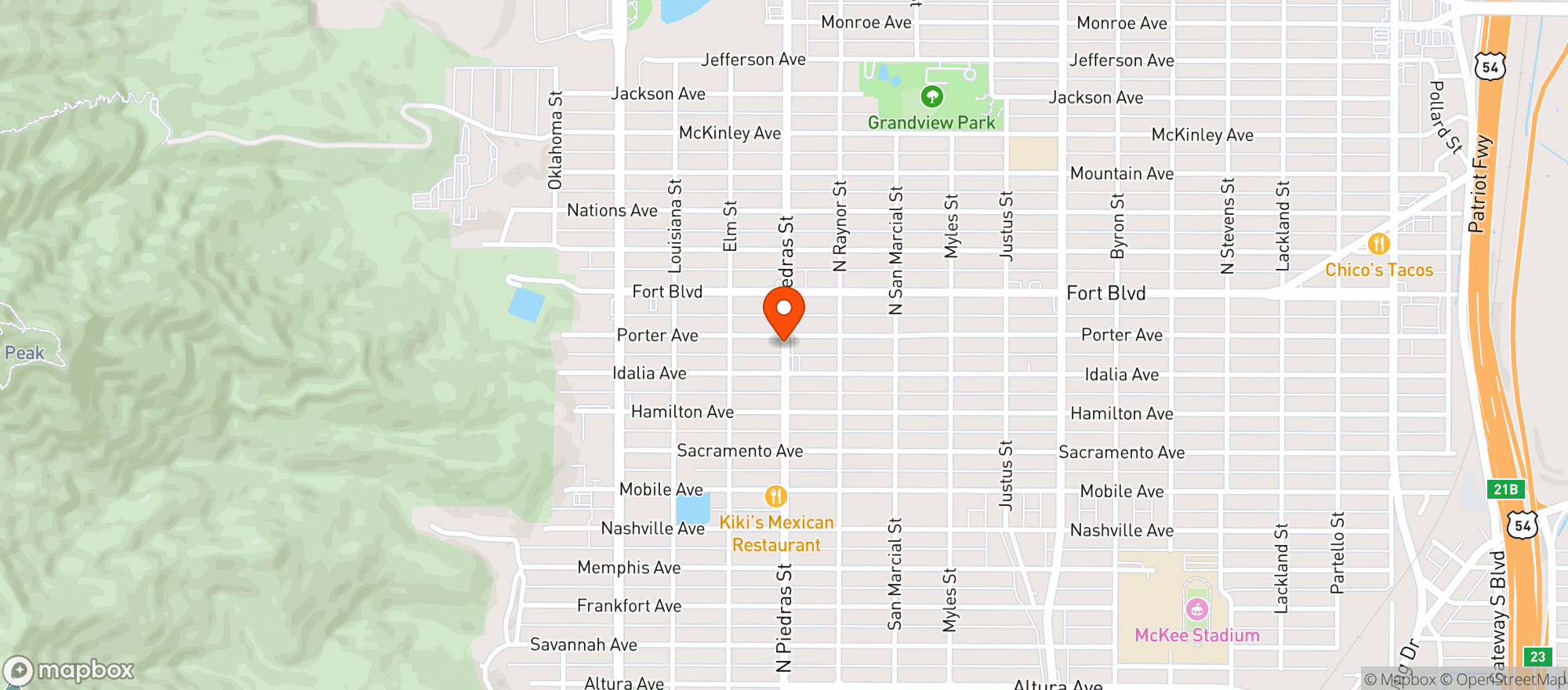 Map showing Vista Quality Market