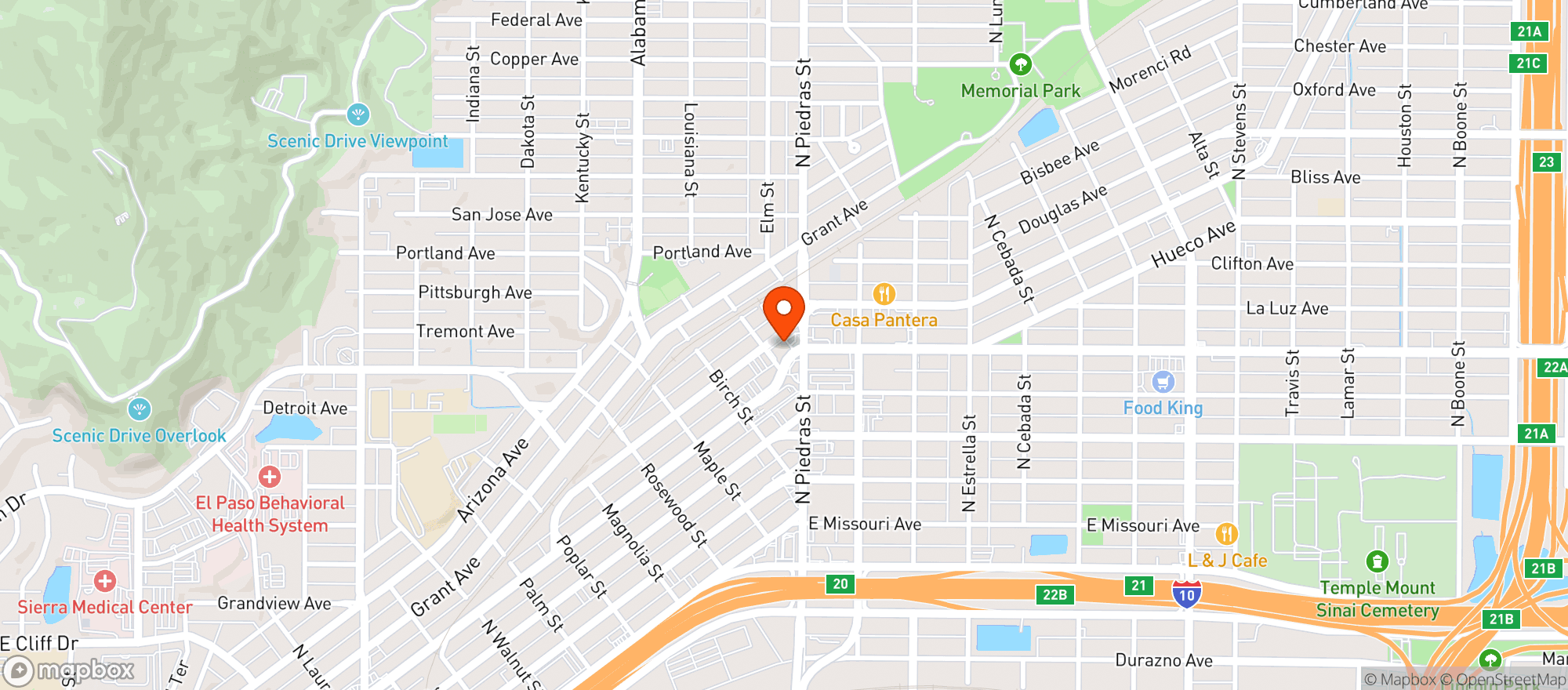 Map showing Walgreens