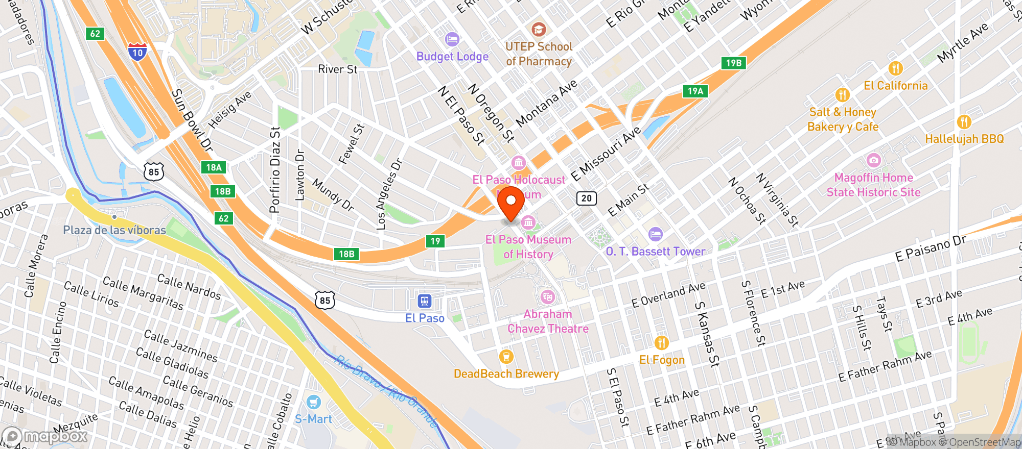 Map showing SOBER BAR CLUB