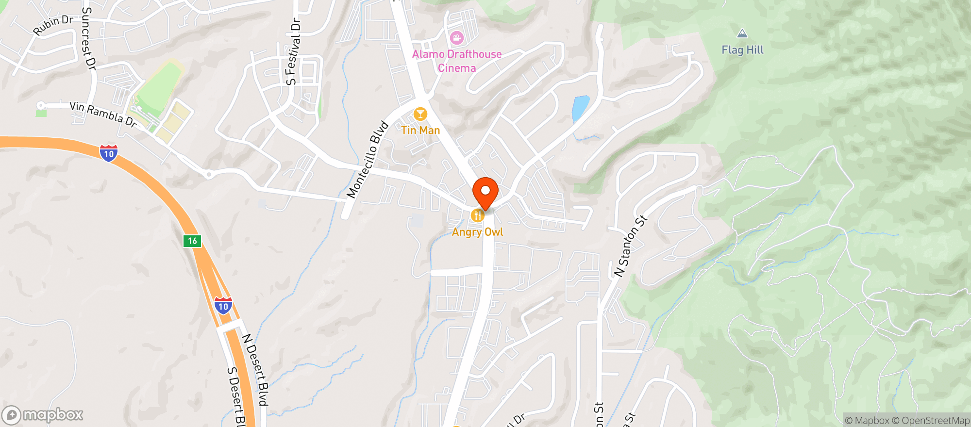 Map showing Angry Owl
