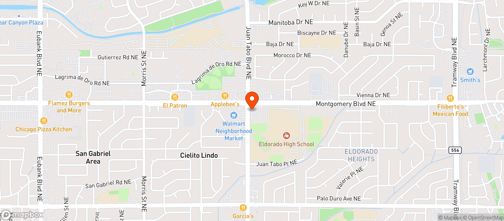 Map showing Walgreens