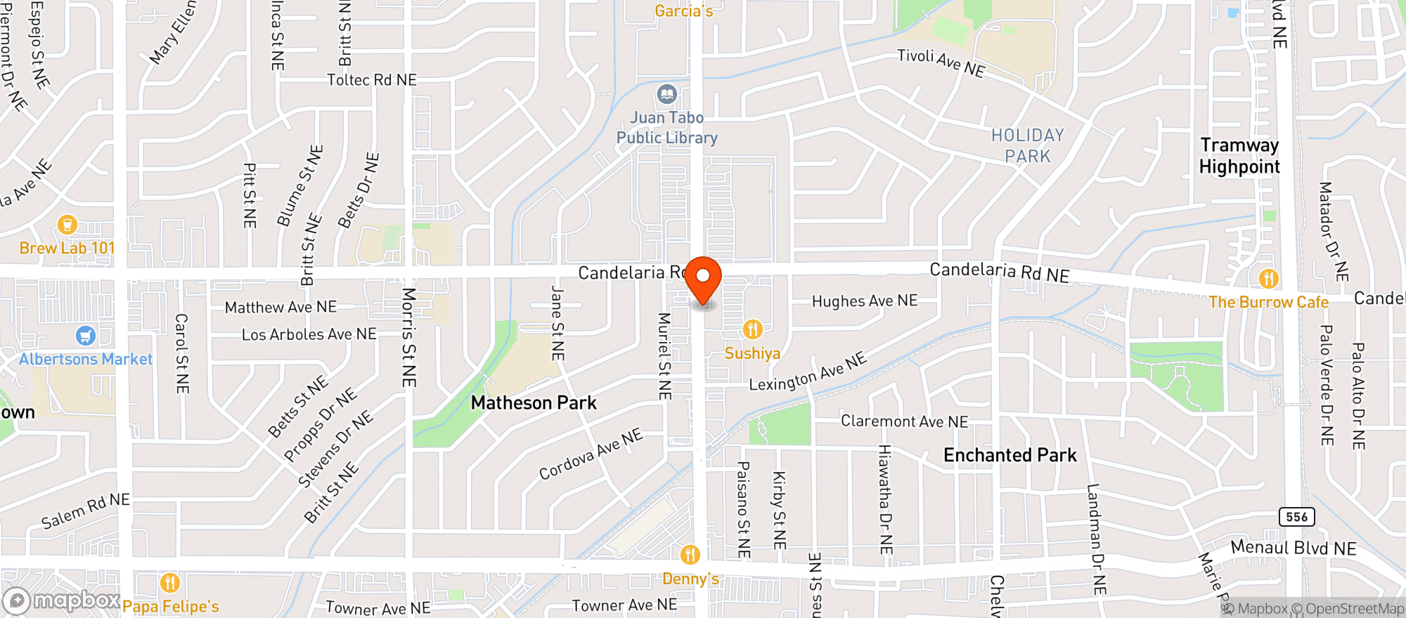 Map showing Albertsons Market