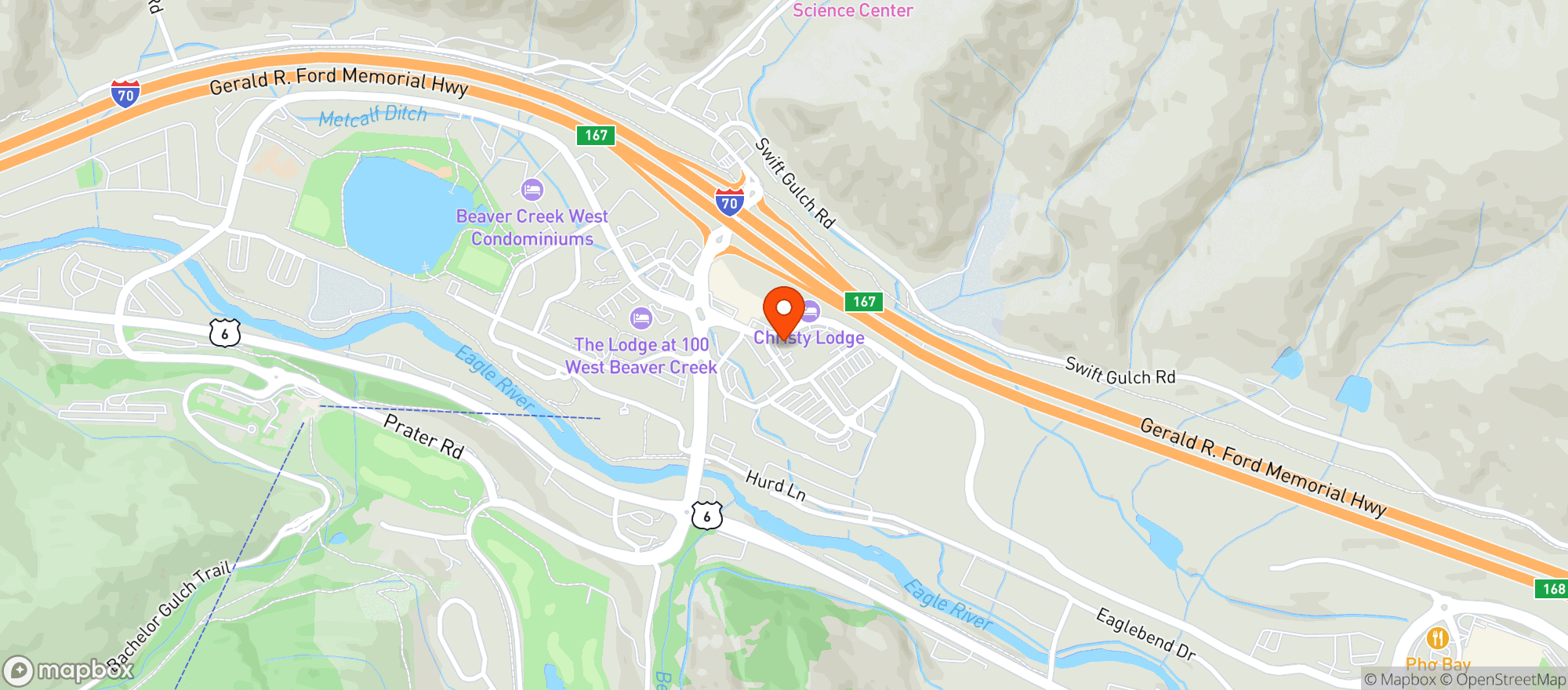 Map showing Beaver Liquors